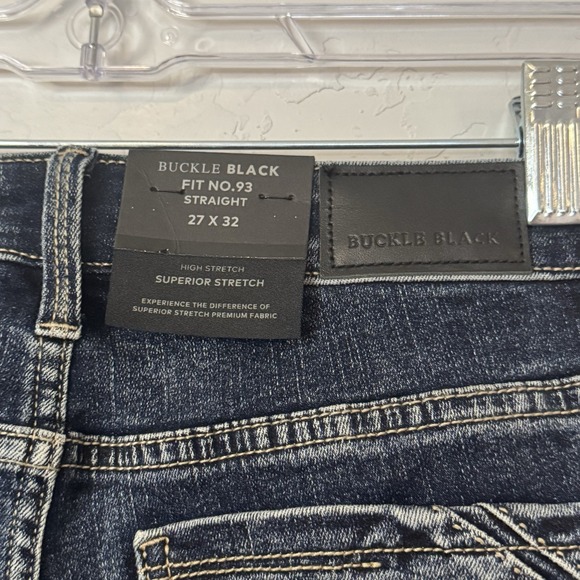 Buckle Black Womens Jeans 27x32 Straight Curvy Fit Mid Rise Farner Fit No.93 - Picture 7 of 9